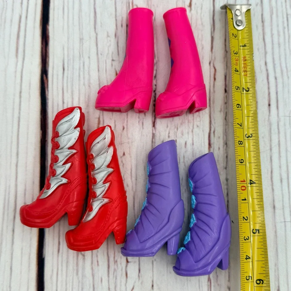 My Little Pony Equestria‎ Girls Doll Boots Lot Red Winged Purple Pink 3 Pairs